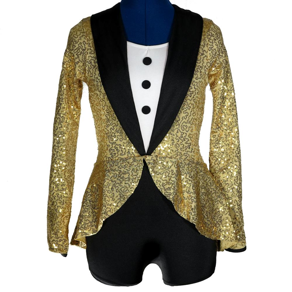Ringmaster Gold Modern and Tap costume for hire Costume Source